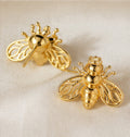 Golden Bee Stud Earrings