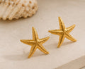 Golden Starfish Studs