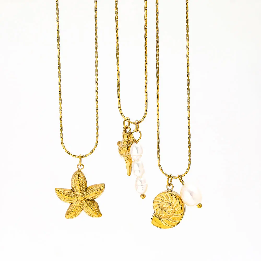 Coastal Charm Layered Necklace Set