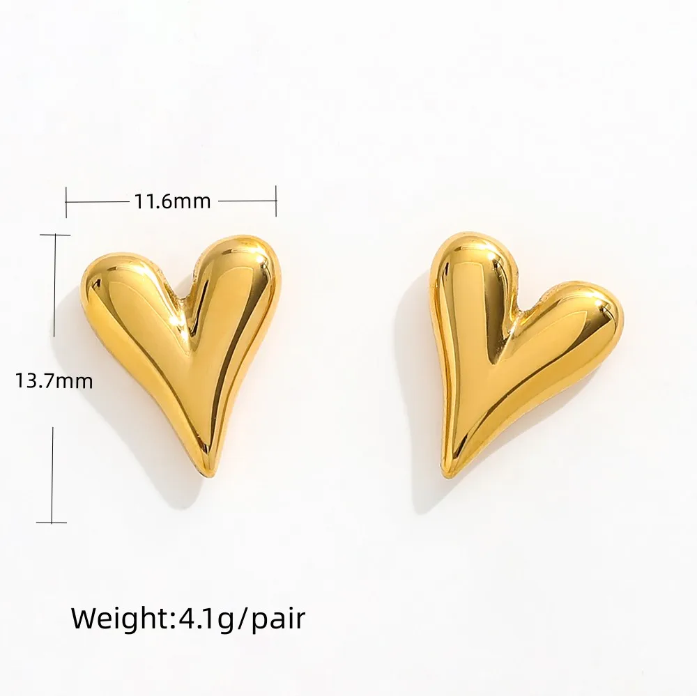 Golden Heart Studs
