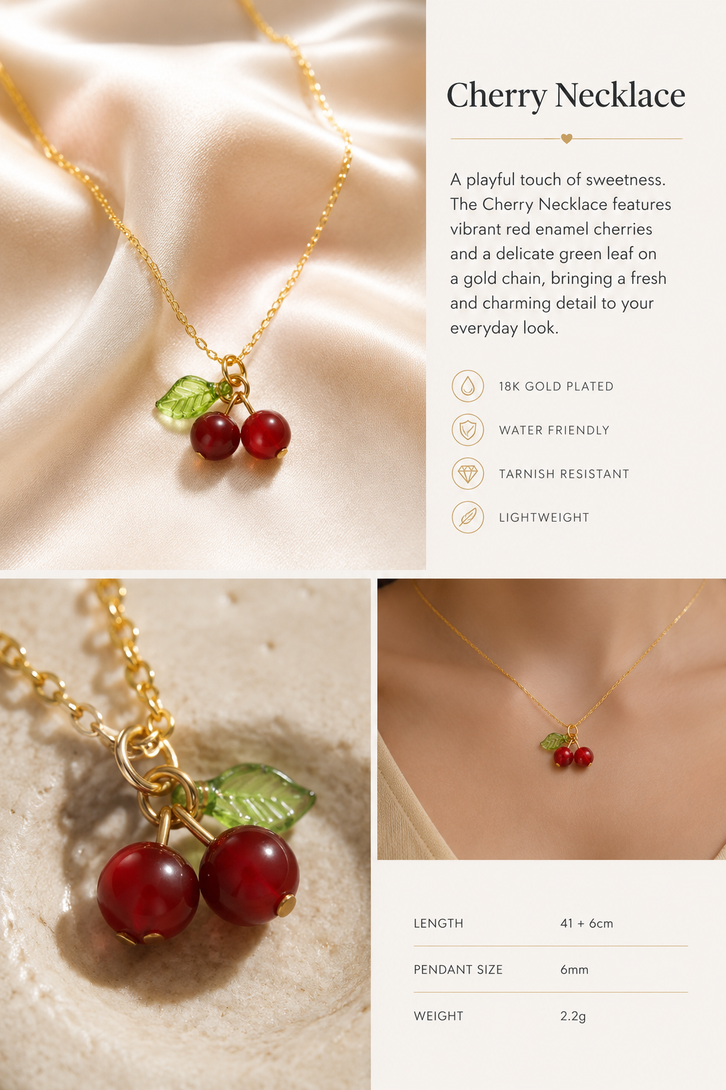 Classic Cherry Necklace