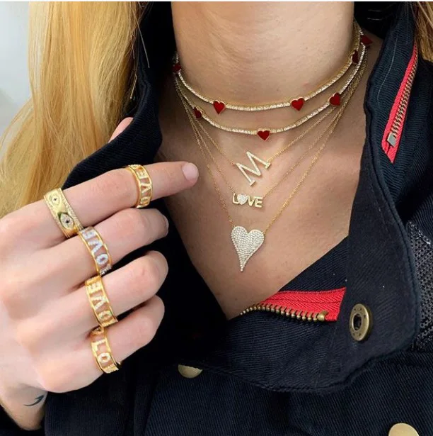 Sweetheart Tennis Necklace