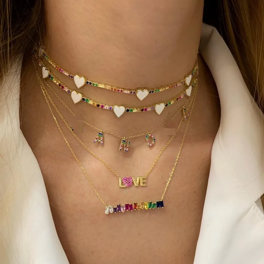 Sweetheart Tennis Necklace