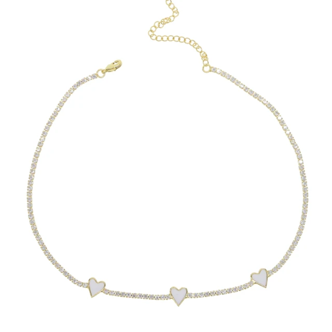 Sweetheart Tennis Necklace