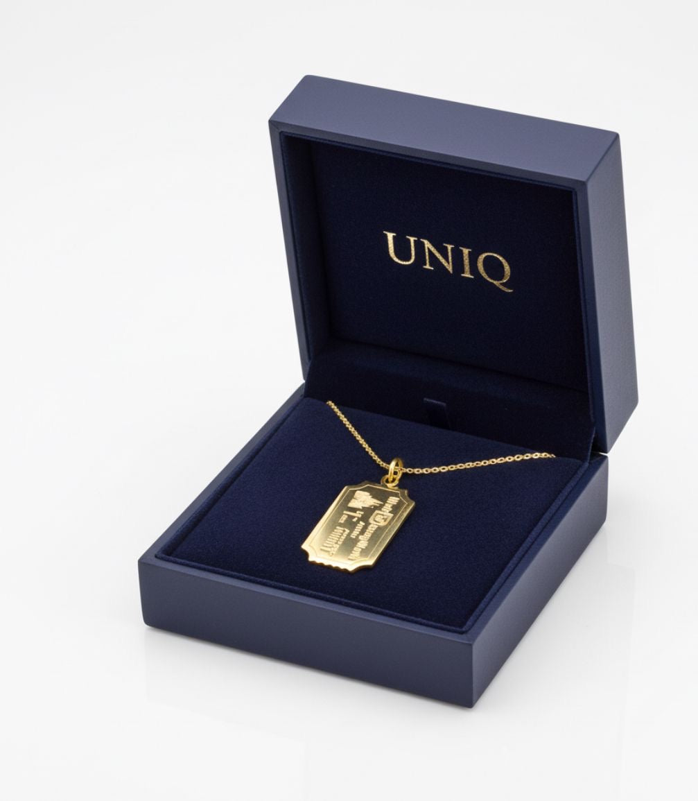 Entry Ticket Castle Pendant Necklace